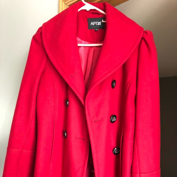 Coats | Womens Apt 9 Red Pea Coat 